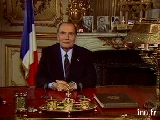 Les voeux de François Mitterrand pour l'année 1987