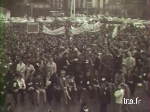 Mai 68 : manifestations à Rennes et Brest [Muet]