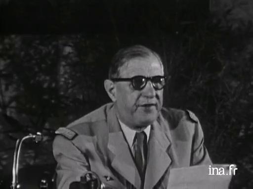 Allocution radio-télévisée du 3 juillet 1958 prononcée à Alger