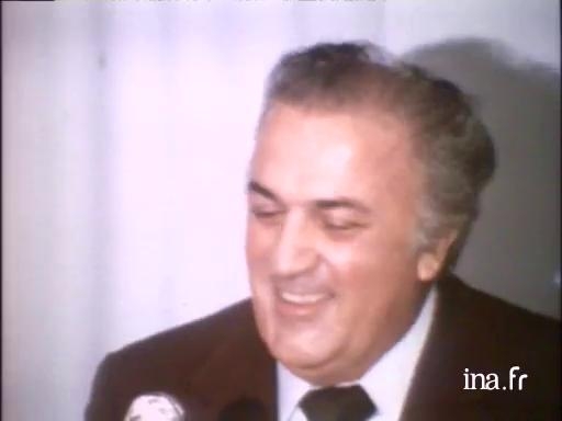 On the subject of <i>Amarcord</i>, press conference with Federico Fellini