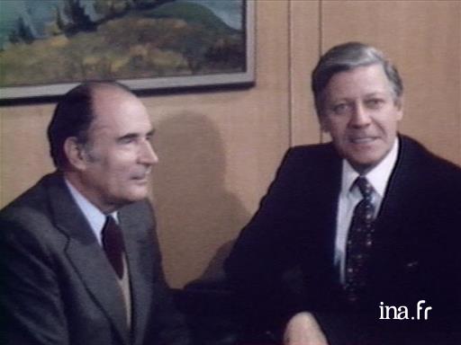 François Mitterrand rencontre le chancelier Schmidt à Bonn