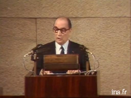 François Mitterrand à la Knesset