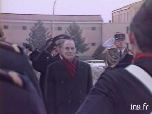 Visite du président François Mitterrand sur le plateau d'Albion